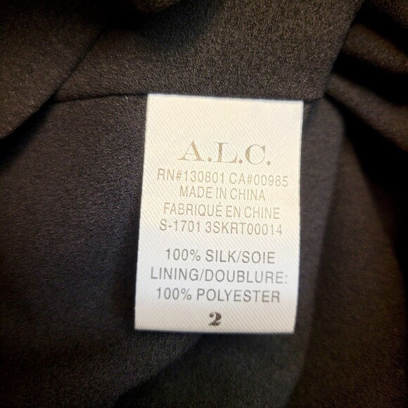 ALC New Silk Stripe Lined Size 2 Skirt - Picture 8 of 8